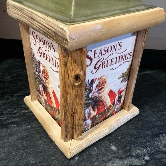 Santa Claus Christmas lantern with twinkling lights in excellent condition - Picture 8 of 9